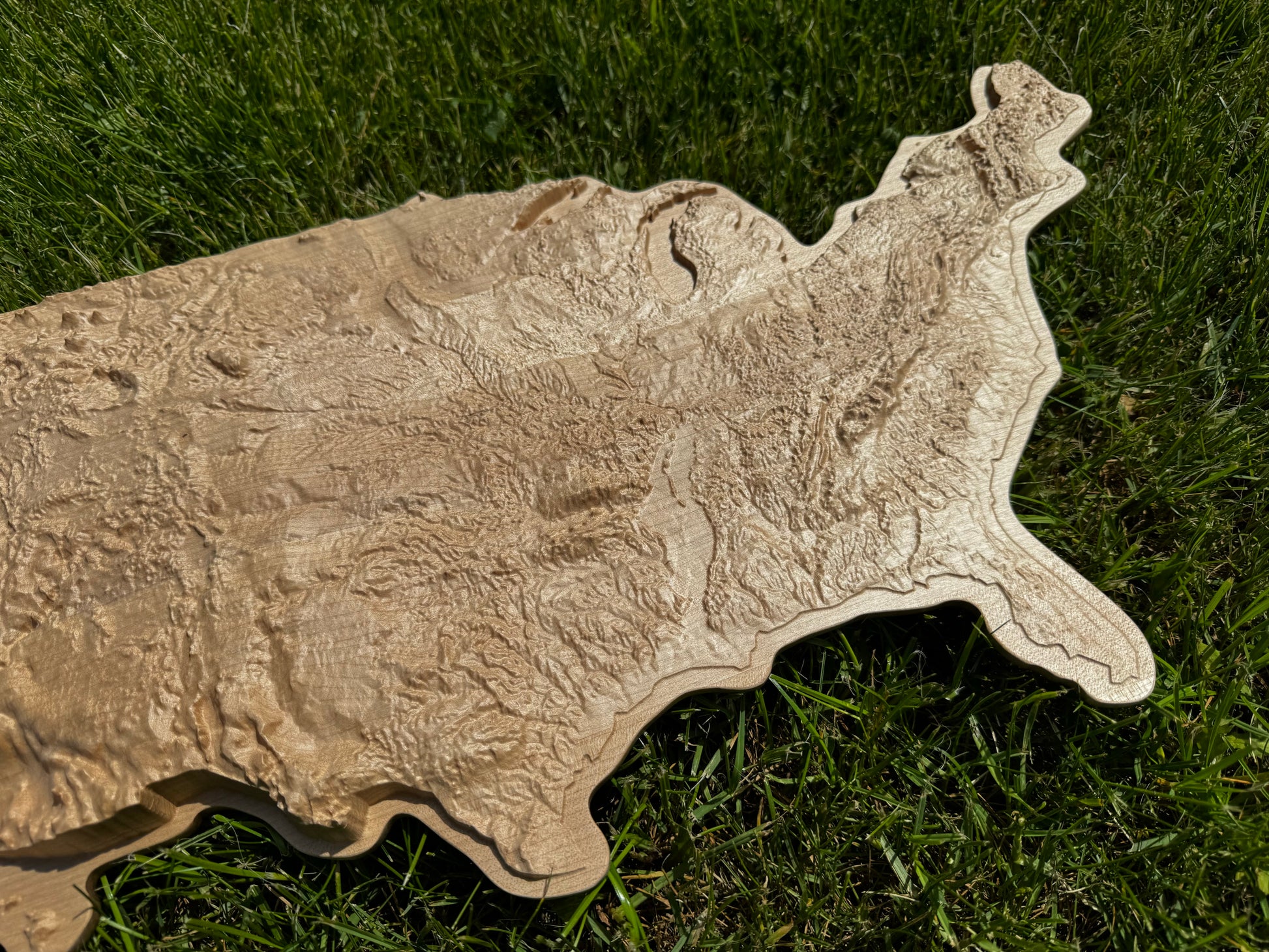 Mapa USA 3D kolor Natural, drewniana mapa podróżna, mapa topograficzna, mapa reliefowa