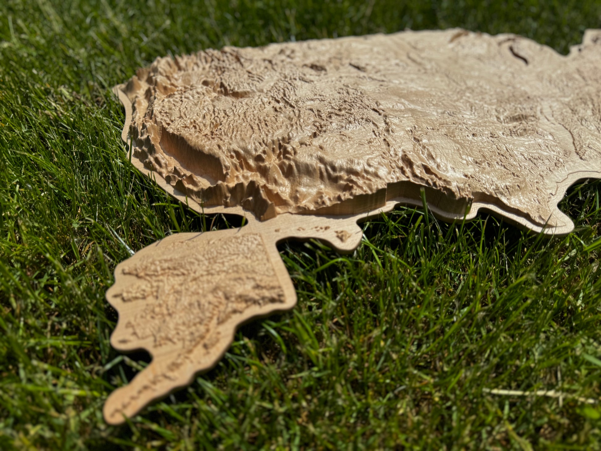 Mapa USA 3D kolor Natural, drewniana mapa podróżna, mapa topograficzna, mapa reliefowa