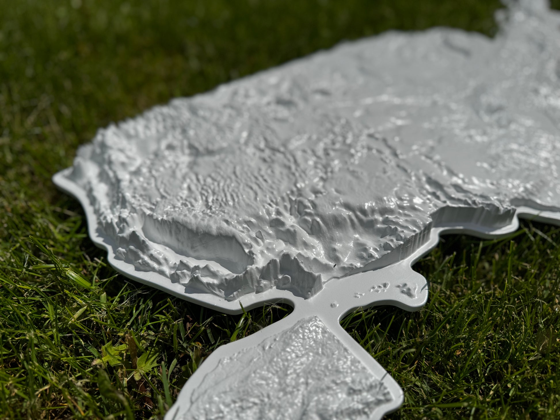 Mapa USA 3D kolor White, drewniana mapa podróżna, mapa topograficzna, mapa reliefowa