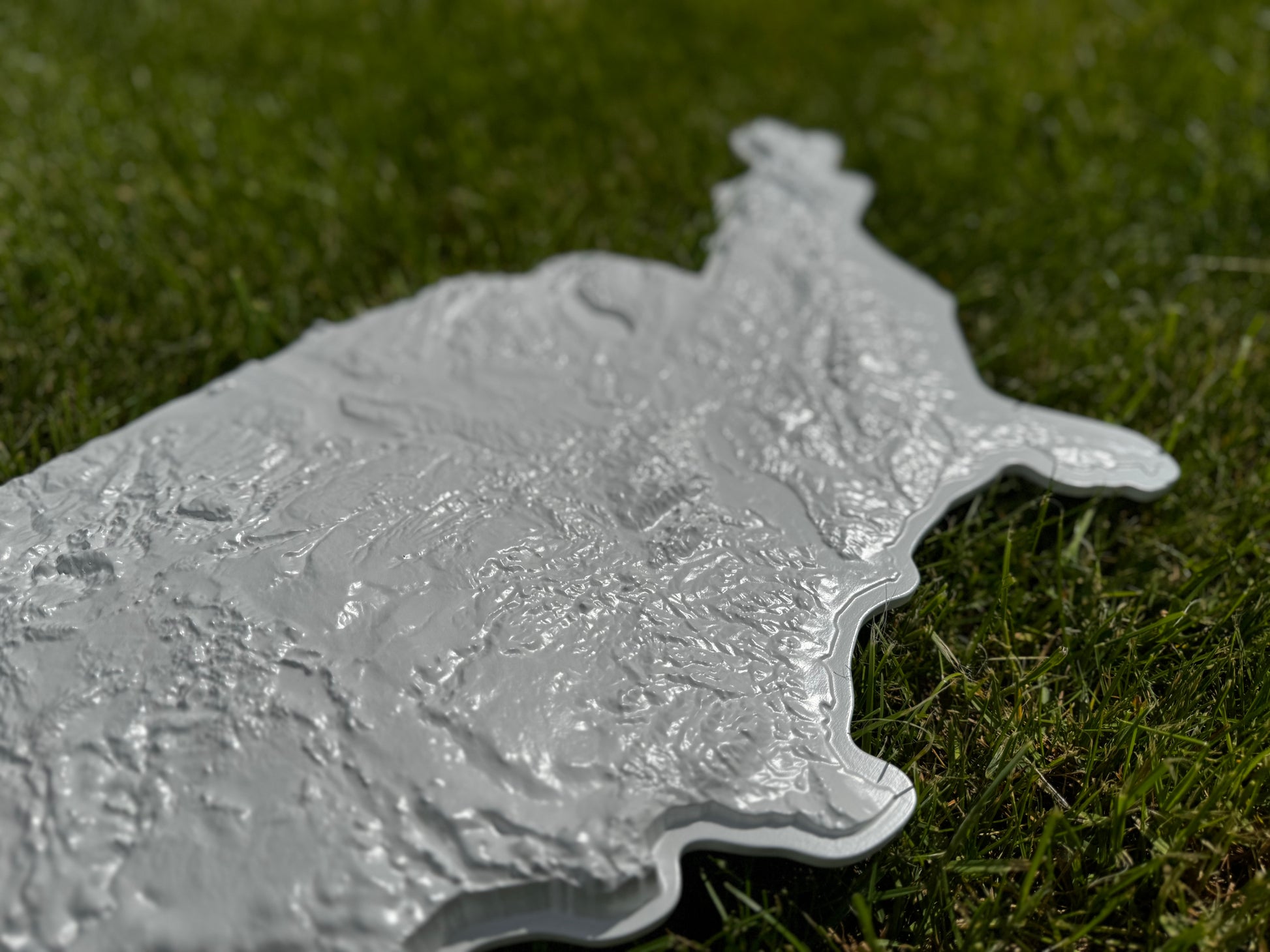 Mapa USA 3D kolor White, drewniana mapa podróżna, mapa topograficzna, mapa reliefowa