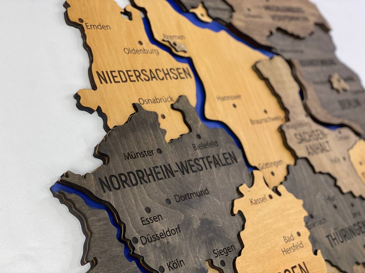 Mapa Niemiec z rzekami kolor Brute